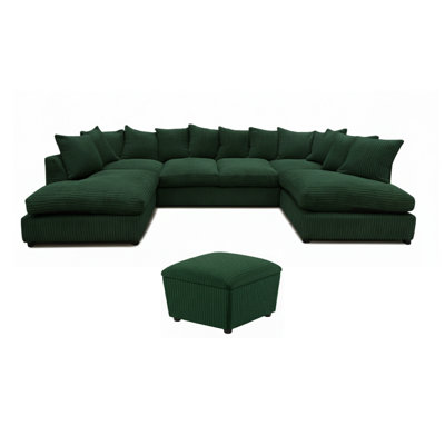 5 Seater Corduroy Corner Sectional