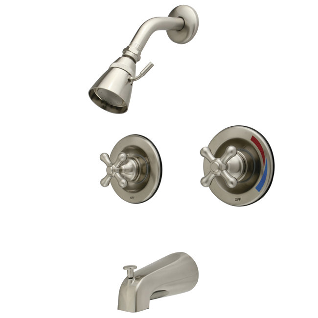 Heritage Pressure Balanced Temperature Control Tub and Shower Faucet with Rough-in Valve, Polished Chrome