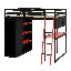 Lit mezzanine en bois-223592804