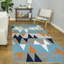 Tapis bleu / orange Camerynn-1455197125