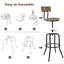 Lesse Swivel Adjustable Height Counter Stool