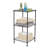 Black 3-Tier Black Wire Shelving Tower
