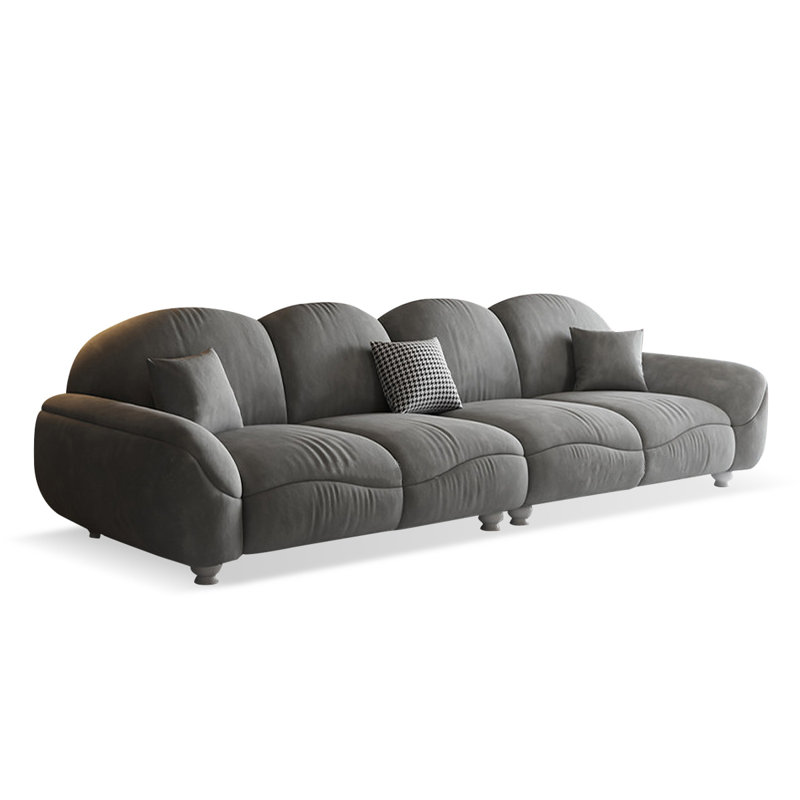 Coussin gris modulaire 100% polyester, 31.5" H x 102.36" W x 37.4" D, Grey