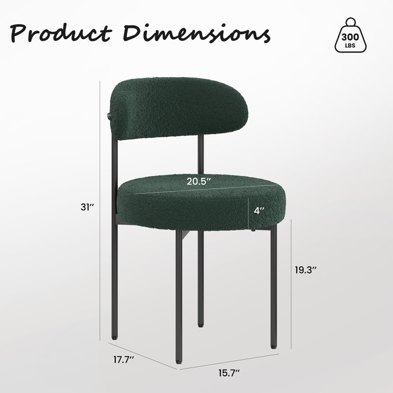 Chaise rembourrée Keerthika, Vert
