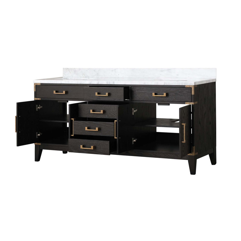 Double Bath Vanity With Top, 72"