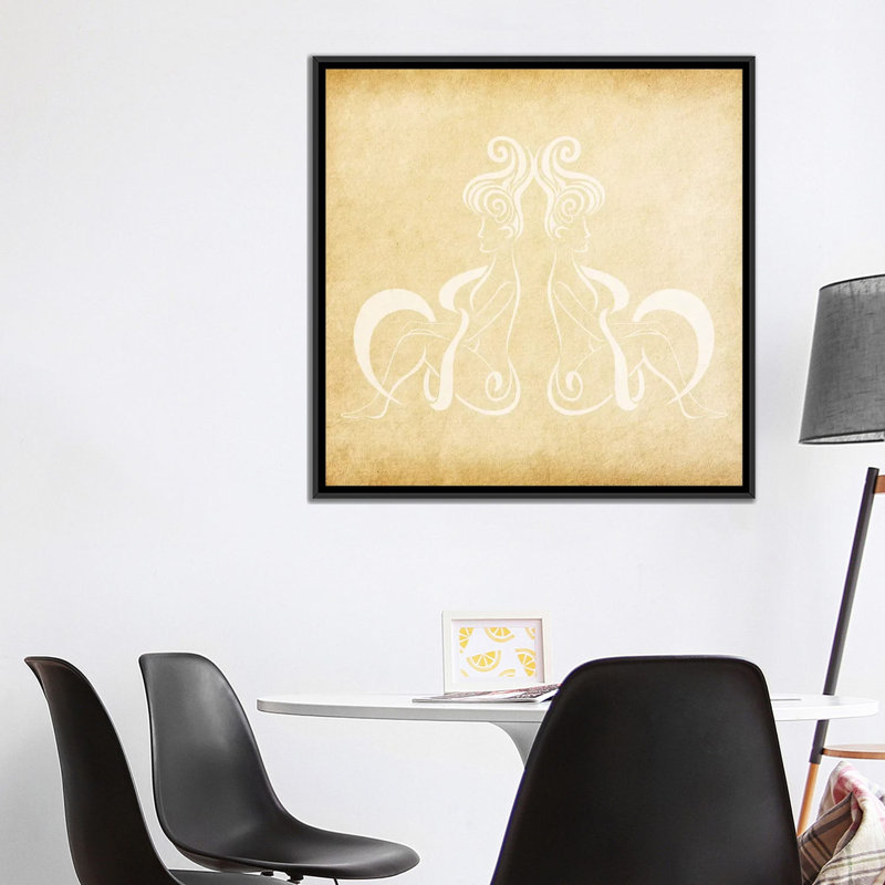 « versatile palmiers », impression sur toile tendue, H 37 po x l 37 po x P 1,5 po, Toile encadrée noire, Pas de tapis