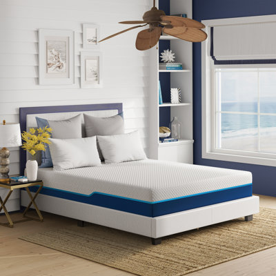 Matelas hybride Nautica: couche de mousse de latex confortable avec base à ressorts enveloppés