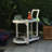 Wood 2-Tier Rolling Storage Cart