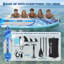 323x81x15 cm Ultra Wide Inflatable SUP Board, 450 Lbs Capacity Blue Paddle Board with Non-Slip Deck, Camera Mount & Full Accessories for Yoga, Fishing & Water Sports