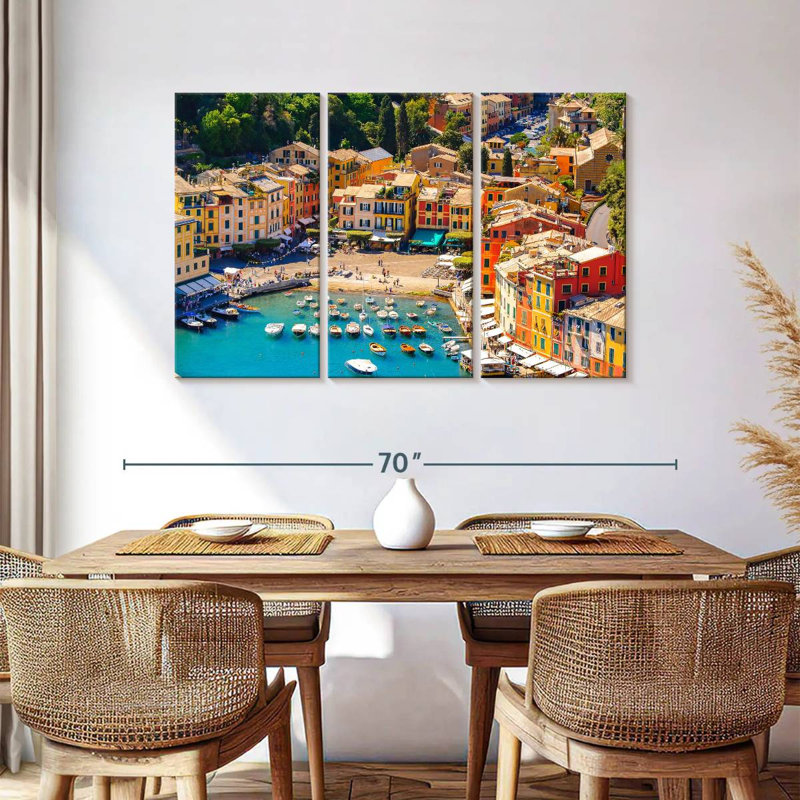 Kavia Portofino Fishing Town, 36" H x 57" W