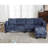 5 Seat Modular Sofa,with Storage Ottoman, Convertible Sectional Sofa, L Shaped Couch , Reversible Chaise ,Riveted sofa,Chenille-1300742775