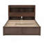 Lit plateforme pleine grandeur avec tablettes coulissantes, lit gigogne simple et 2 tiroirs, espresso-1843563688