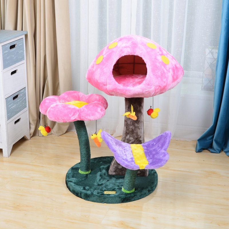 Catry 31" Wonderland Cat Tree with Toys and Scratching Post