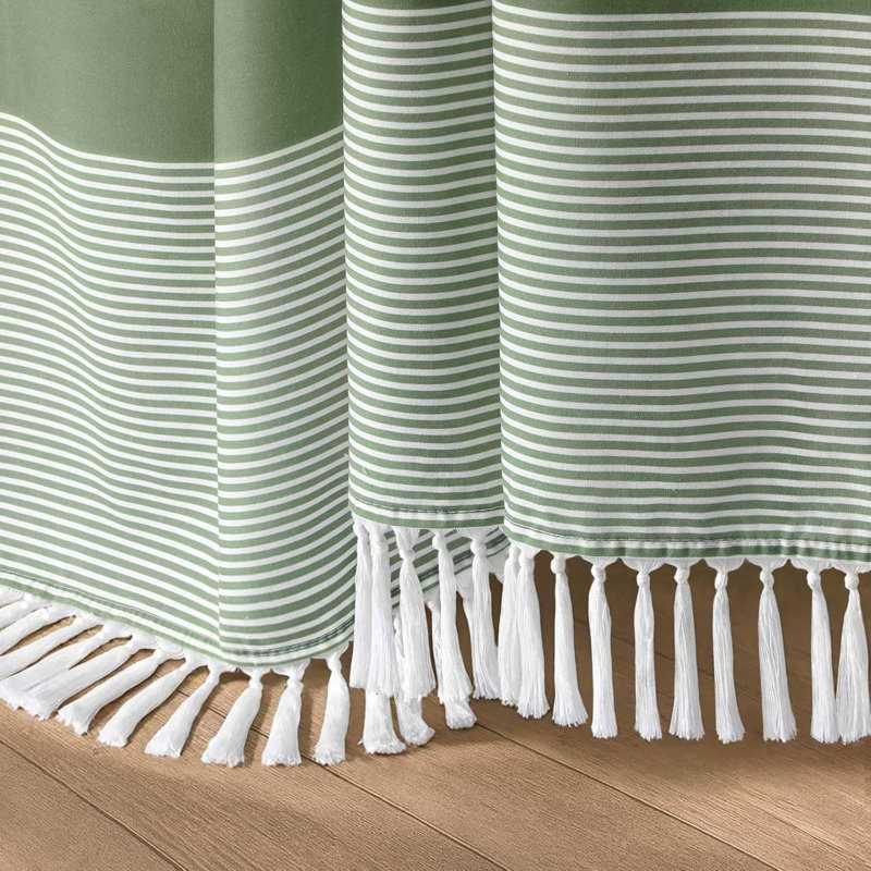 Rideau de douche en coton Boho