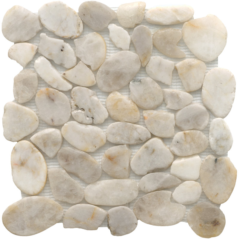 Rivera Pebbles™ Sized Natural Stone Pebble Tile, Beige