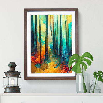 Forest Painting No.2 Abstract 1 Piece Single Picture Frame Painting