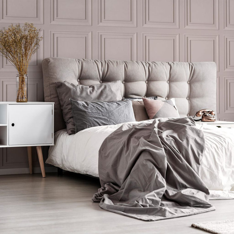 Fresco Wood Panelling Wallpaper, Pink