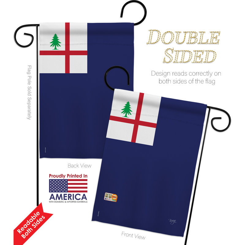 Mélange de polyester à 2 côtés 19 x 13 po bunker hill drapeau de jardin