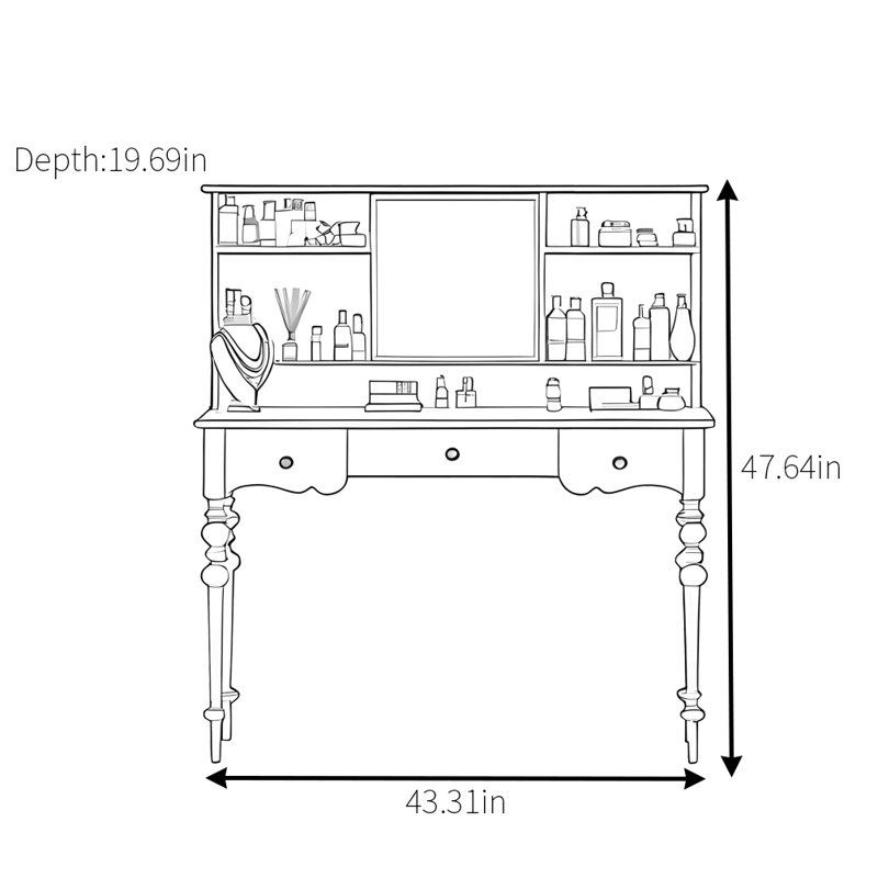Commode française rétro, Blanc