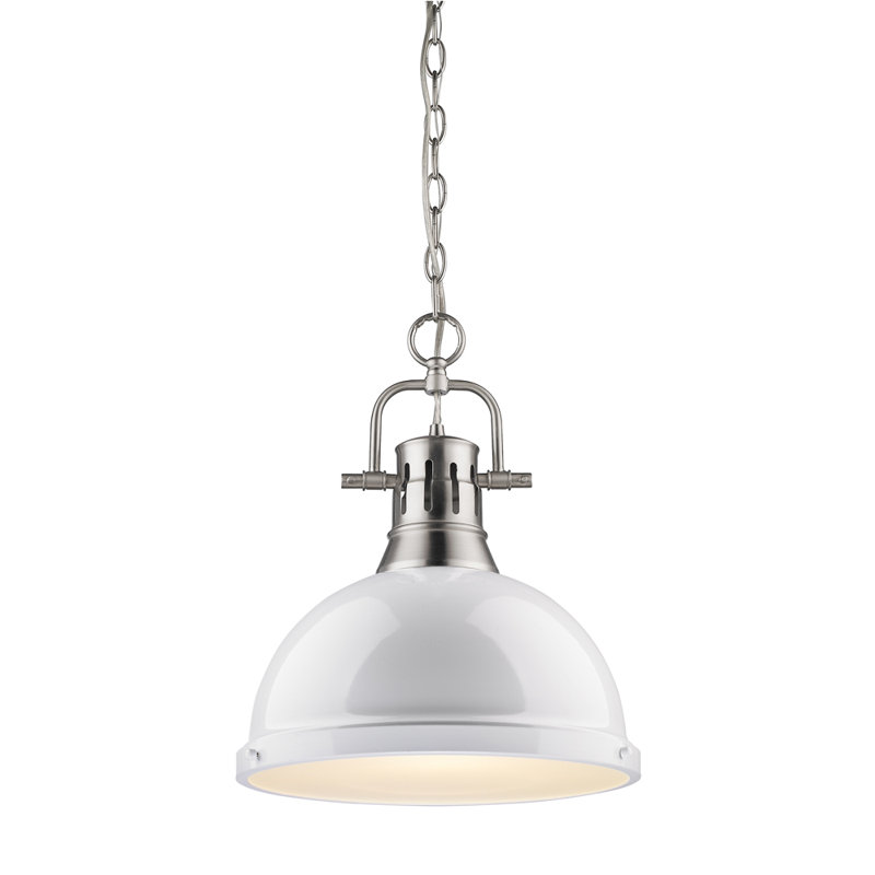 Alethia 1 - Light Pendant, White, Pewter