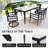 Outdoor Patio 35.5"X71" Aluminum Dining Table-1592016102