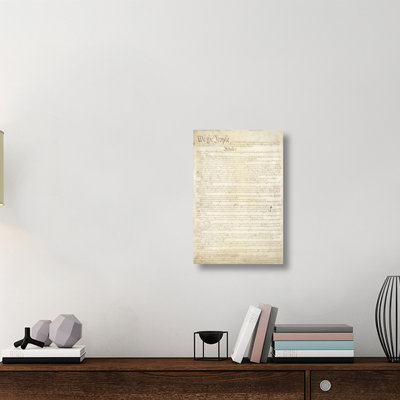 'Constitution of the United States, 1787 by Constitutional Convention - Wrapped Canvas Textual Art