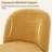 26" Mid-Century Modern Counter Height Bar Stools, 360° Swivel Fabric Upholstered Barstools with Solid Wood Legs, Island Chairs with Backrest, Yellow-1355596000