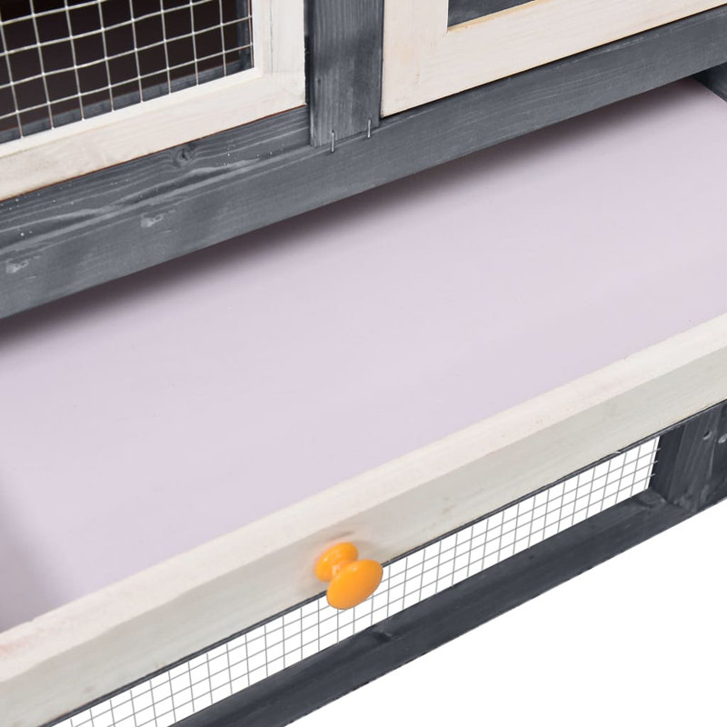 Karson Weather Resistant Rabbit Hutch, Grey/White