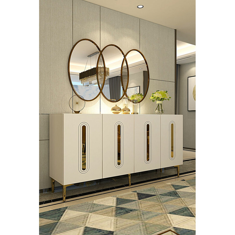 Console, White/Gold