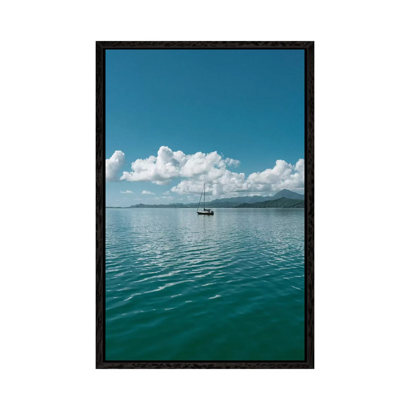 Hawaiian Boat 1 Piece Wall Art on Canvas, 152.4cm H x 101.6cm W x 3.81cm D, Black Framed