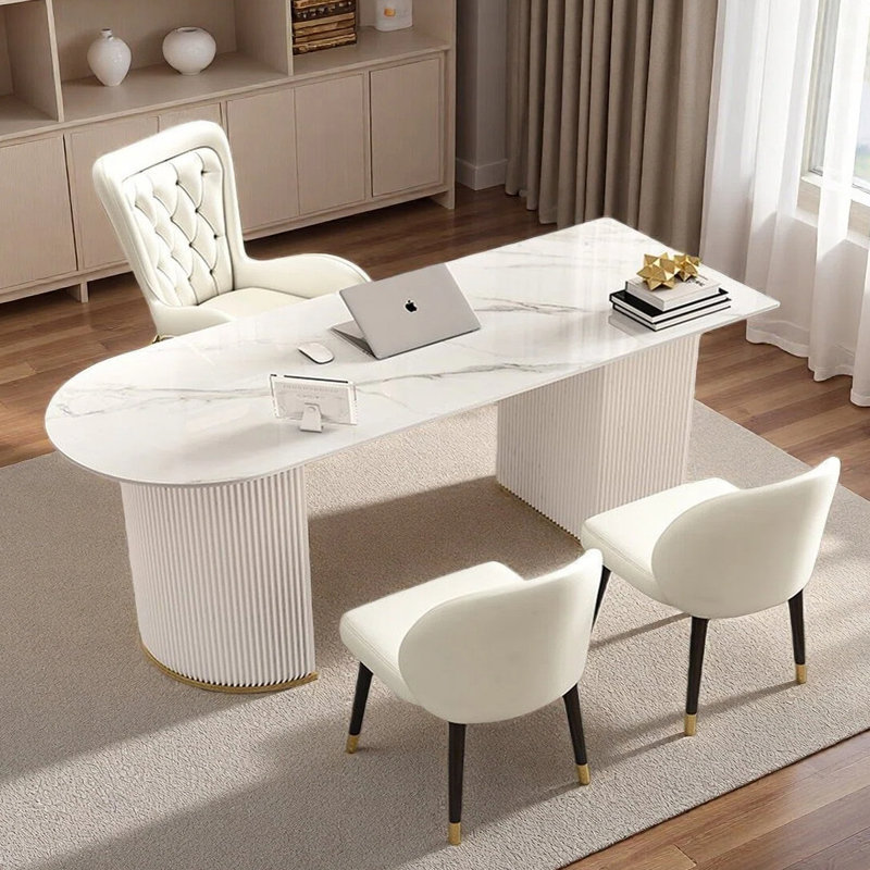 Bureau de réception moderne, H 29,53 po x l 70,87 po x P 23,62 po