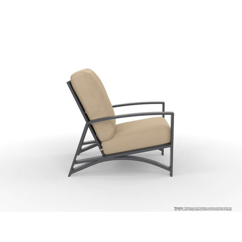 Arc Outdoor Lounge Chair, Graphite, Flagship Stone Sunbrella®