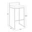 Tabouret de bar empilable contemporain avec coussin en velours noir et structure en acier inoxydable - Paquet de 2