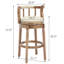 Tabourets de bar à hauteur d'assise en bois de 29,5 po (1 pièce)