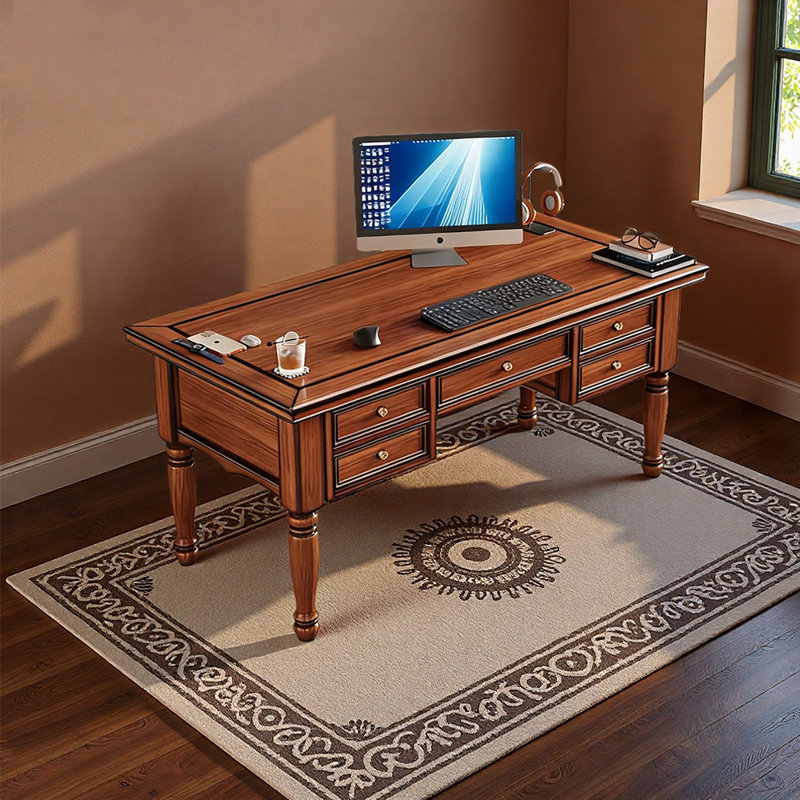 Bureau minimaliste de style américain, Brun
