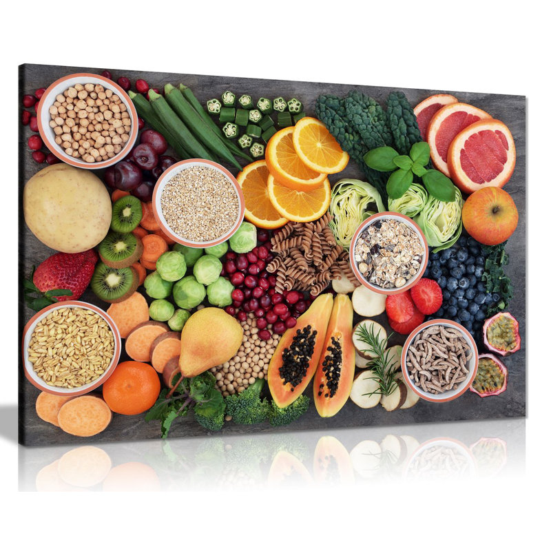 Fresh Healthy Fruits Kitchen - Wrapped Canvas Print, 41cm H x 61cm W