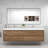 84'' Double Bathroom Vanity with Acrylic Top-1323390672