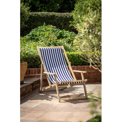 Navy Stripe Deck Chair
