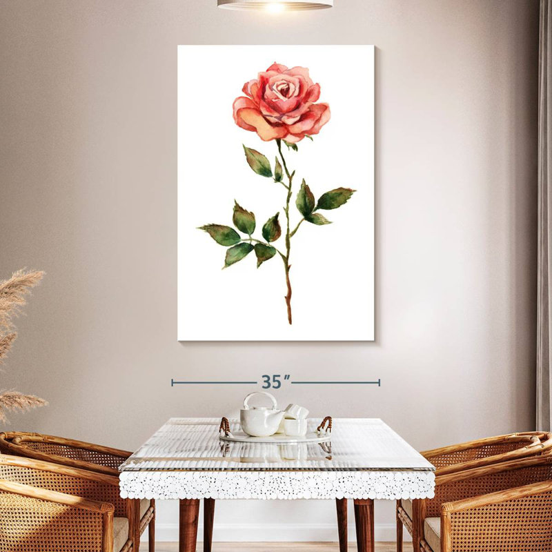 Harnek Single Rose, 51" H x 34" W