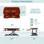 Convertisseur de bureau électrique autoportant 48 po VersaDesk PowerPro-890076998-890077004