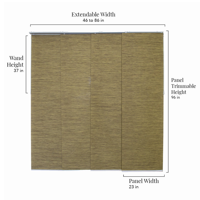 Semi Sheer Paper Vertical Blind, Wheat