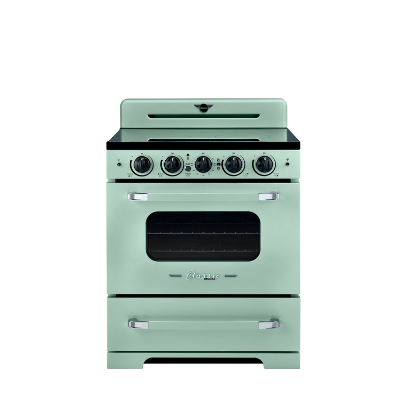 Unique 30' Classic Retro Induction Range, Summer, Mint Green