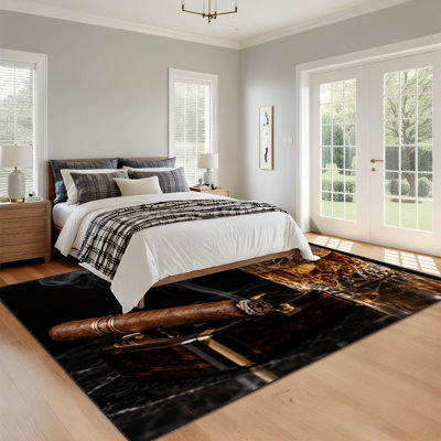 Faux Fur Abstract Rug