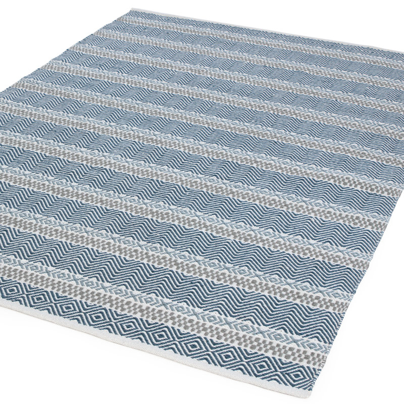 Perrotta Striped Recycled P.E.T Hand Woven Indoor / Outdoor Area Rug, Rectangle 200 x 290cm