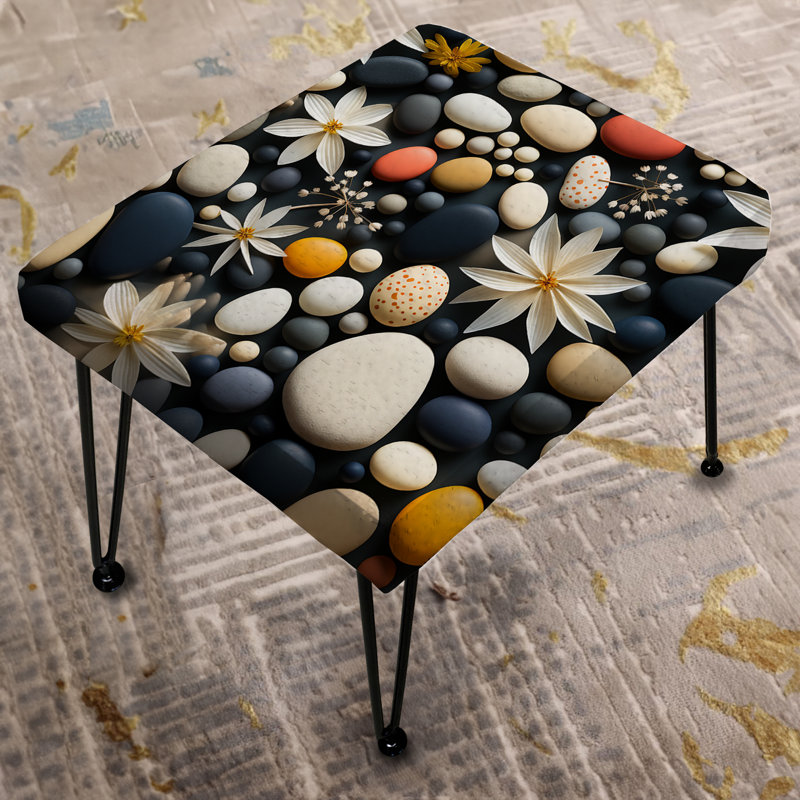 Collage Sandy Costal Seashell - repose-pieds rectangulaire bord de mer