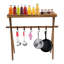 Aldwin 31.3" H x 31.3" W x 7.9" D Portable Outdoor Barbecue Wooden Storage Rack