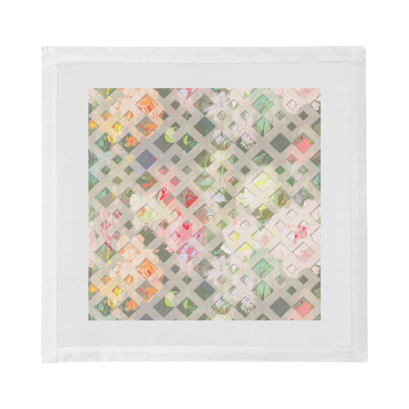 Defosse Trellis Trellis Square Napkin, Azalea