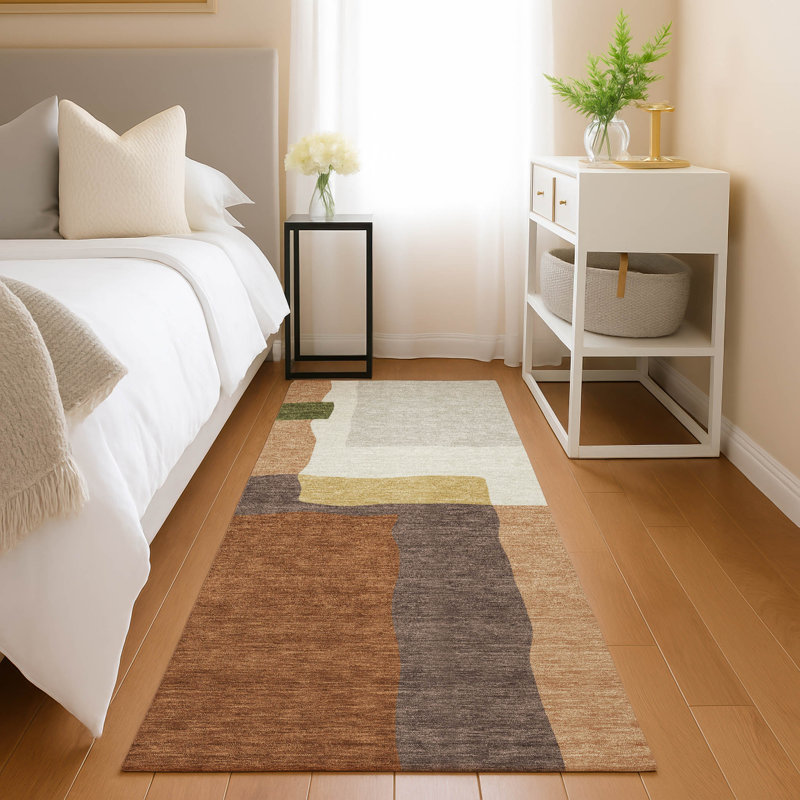 Machine Washable Indoor/Outdoor Kugler ACN2400 Abstract Rug, Runner 2'3" x 7'6"