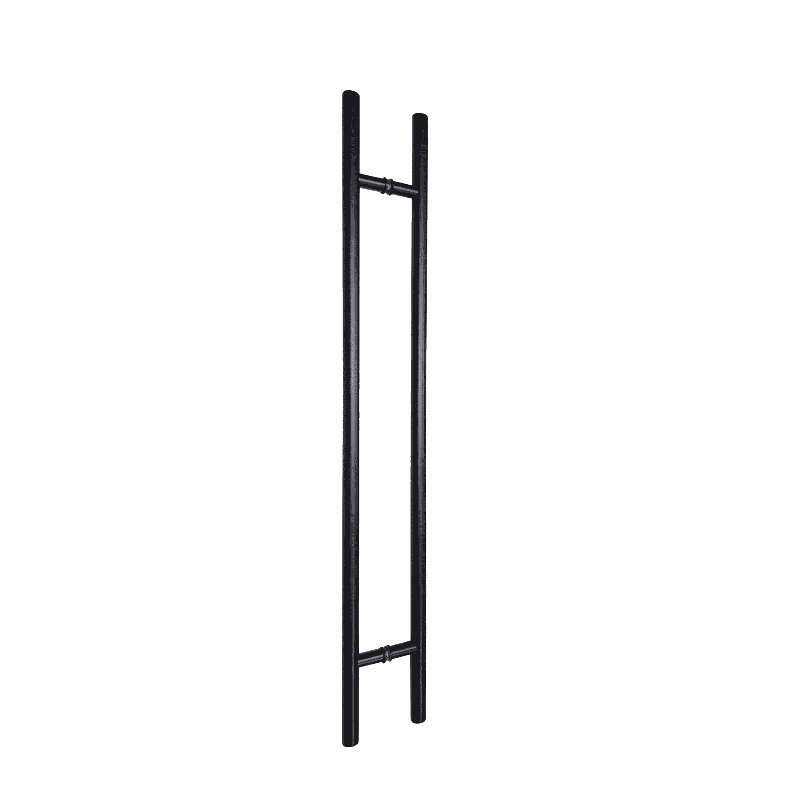 Poignée de porte ronde demi-lune, Noir, P 24 po