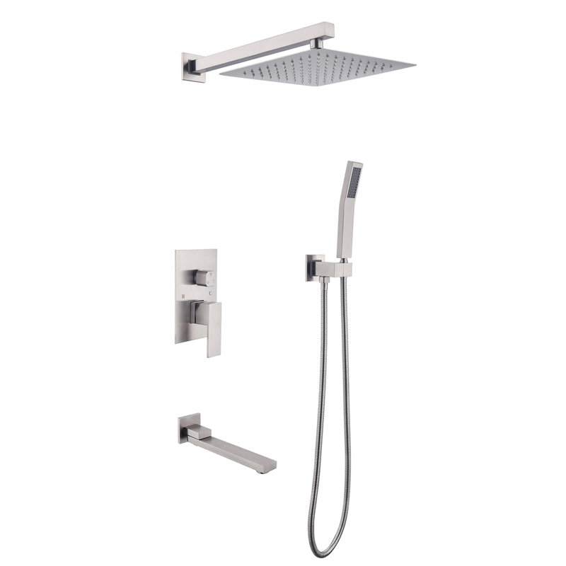 All-In-One Kit with Rough in-Valve, Silver